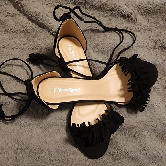 Tie up suede sandals size 9 - Picture 1 of 1